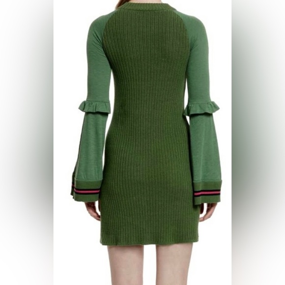NWT, Free People Zou Bisou Knit Sweater Dress, Size XS, Green - Picture 12 of 13